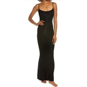 RIBBED LONG SLIPDRESS